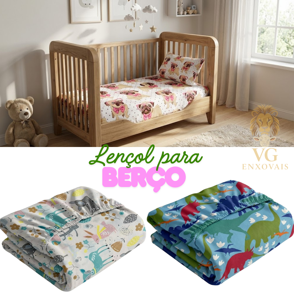 Jogo de Lençol Berço Americano 2 Peças  Lençol