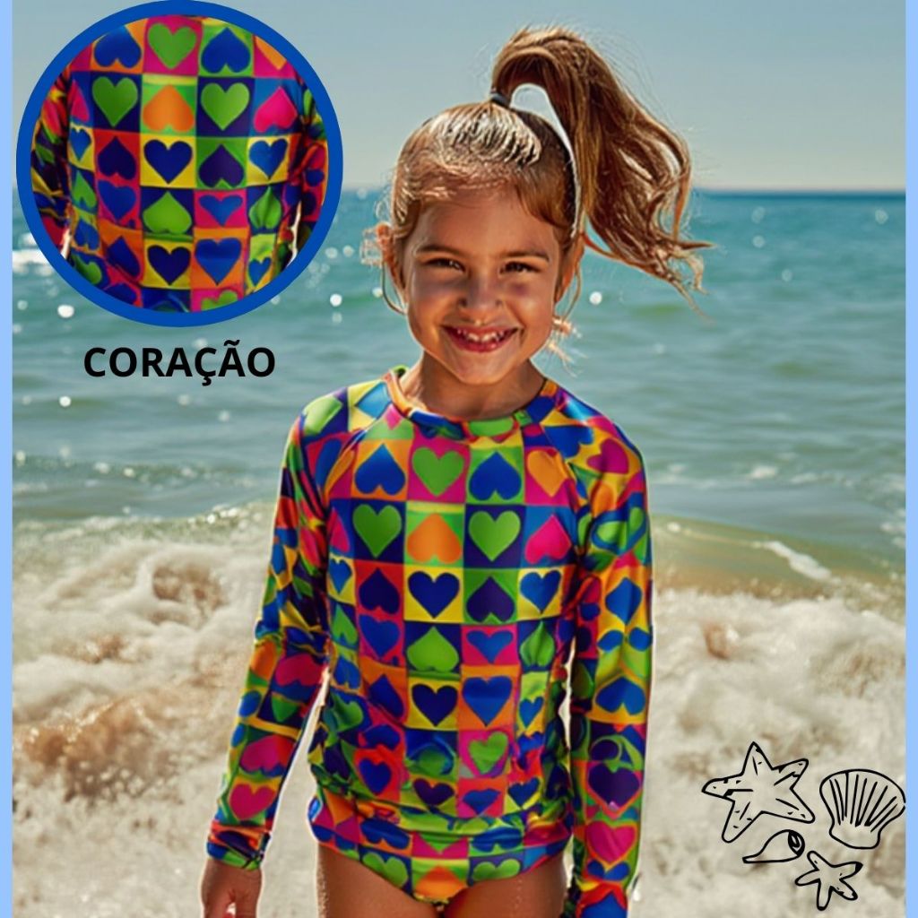 Kit 2 peças Conjunto Menina Biquini Infantil Cami