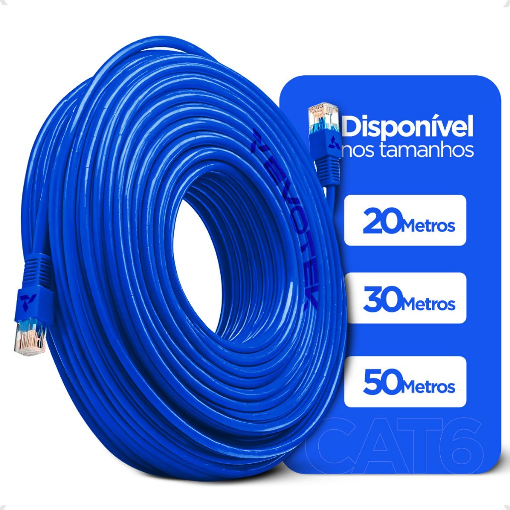 Cabo de Rede CAT6 RJ45 Alta Velocidade para Conex�
