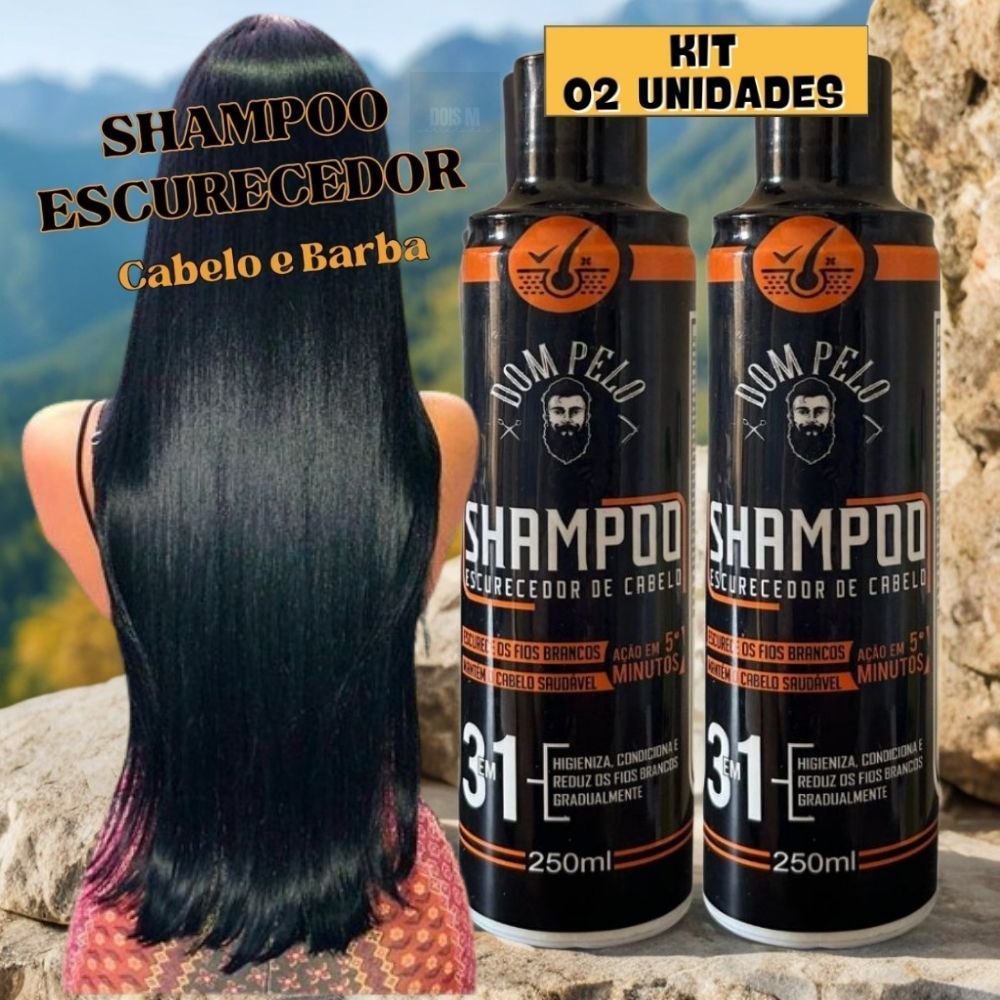 Shampoo Escurecedor De Cabelos Grisalhos Brancos P