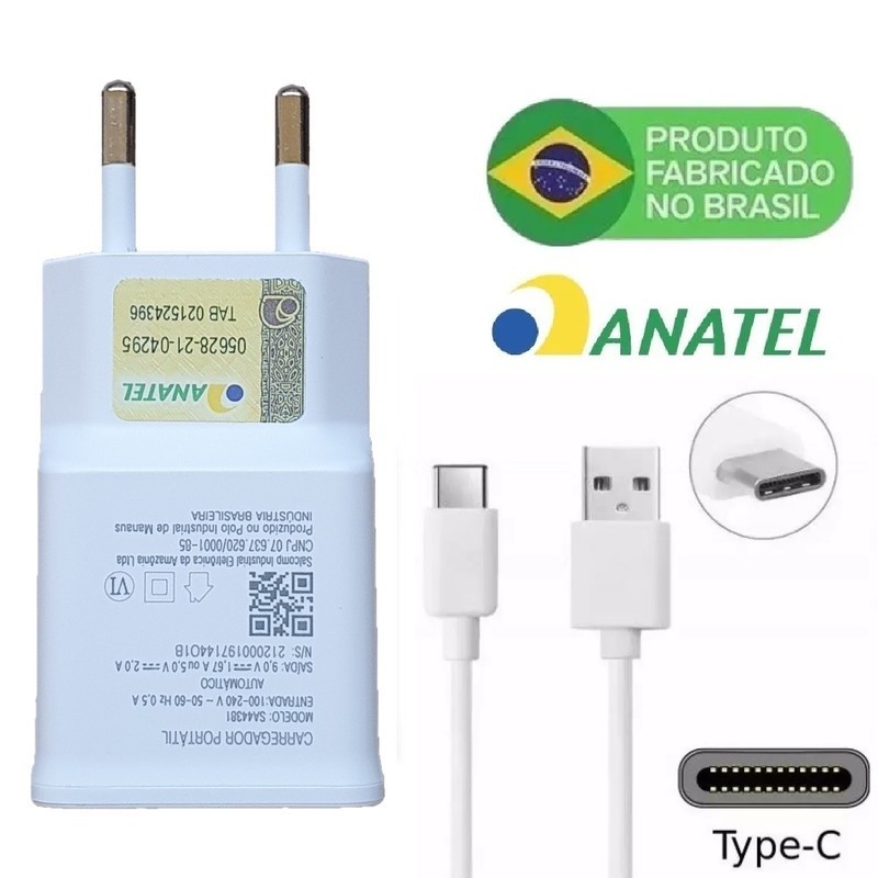 Carregador Para Samsung Turbo Tipo C Gala A21s A31