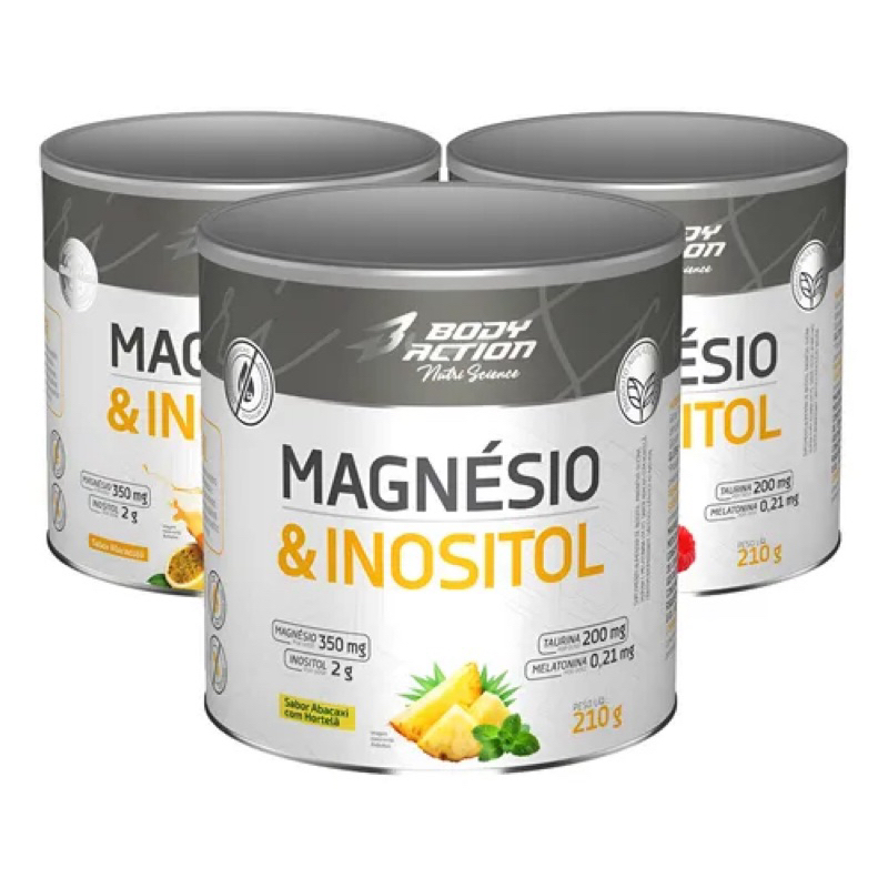 Magnésio e Inositol 210g BodyAction