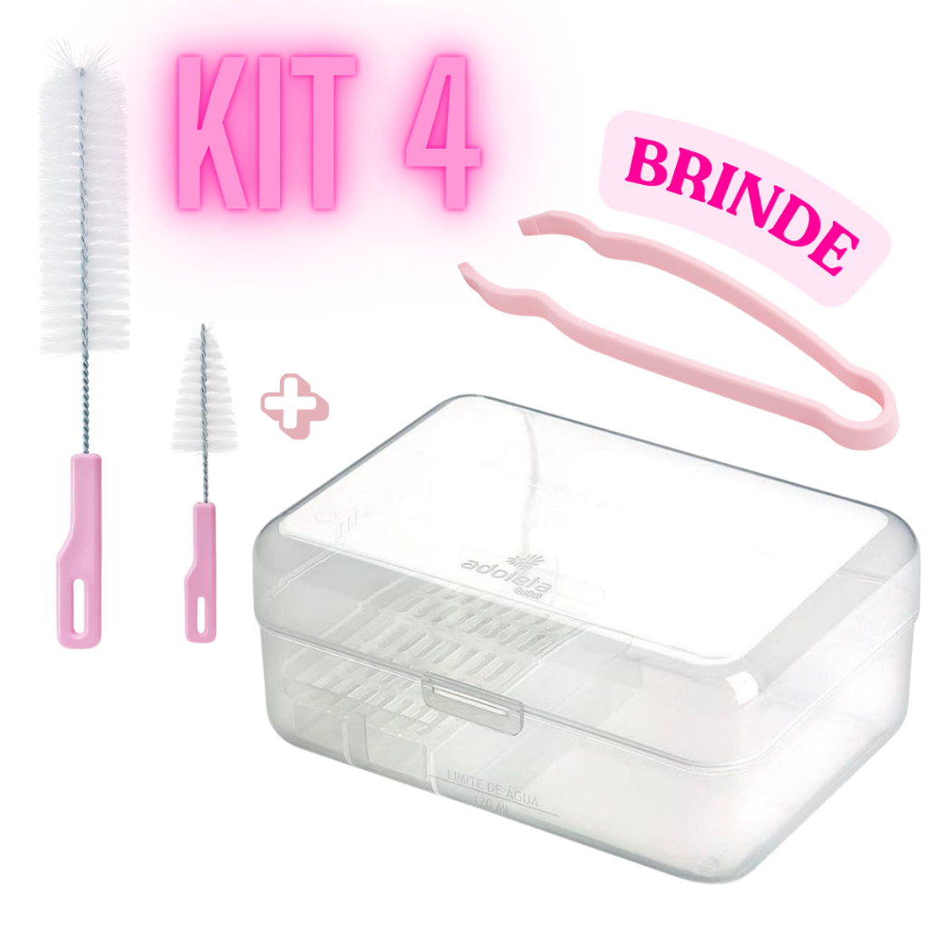 Kit Esterilizador + 2 Escovas + Pegador para Mamad