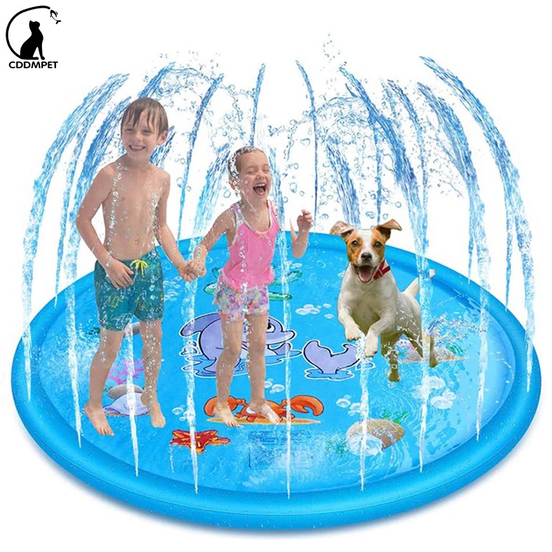 100cm Pet Sprinkler Almofada Cão Jogar Esteira De