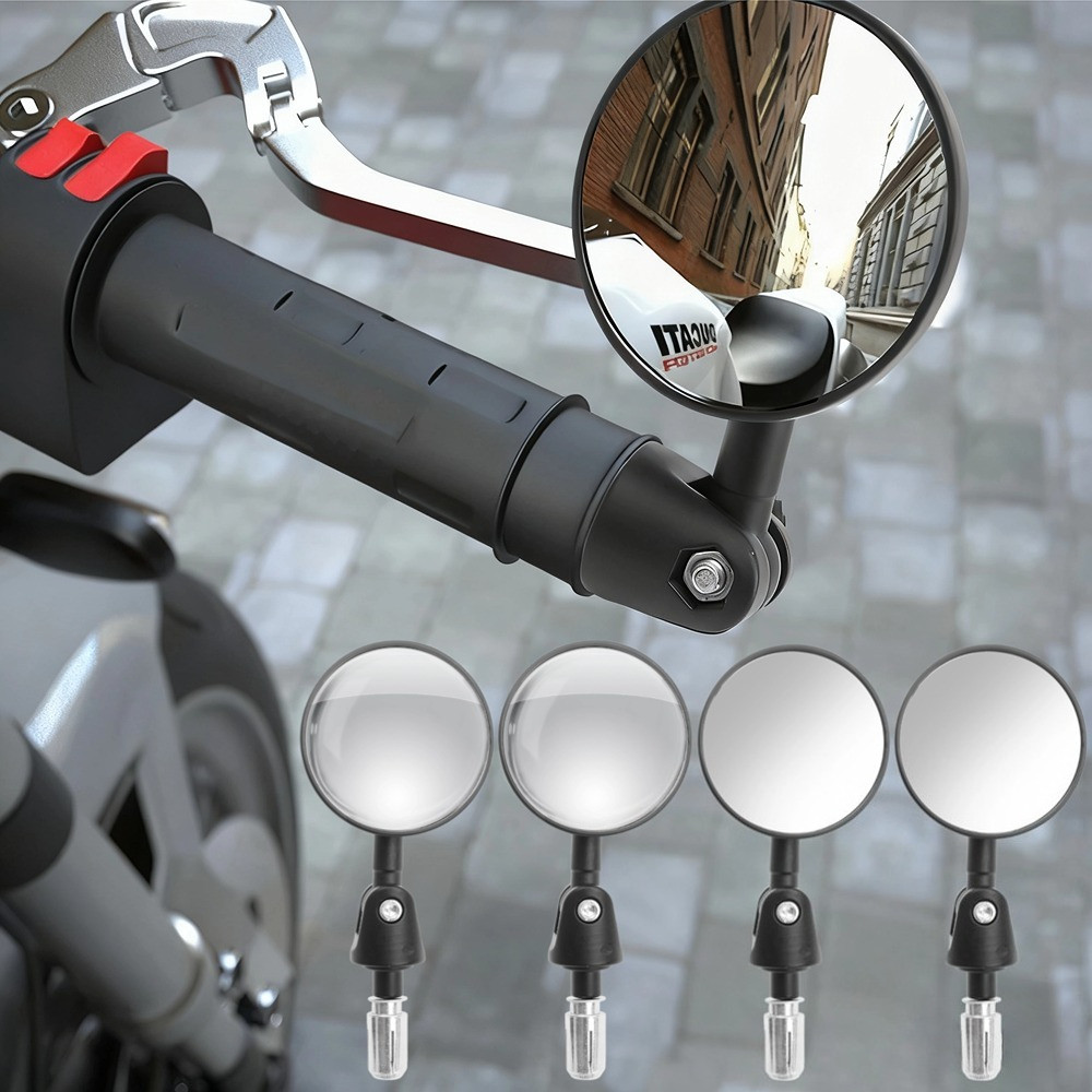 Espelho Retrovisor Giratório Para Guidão De Moto