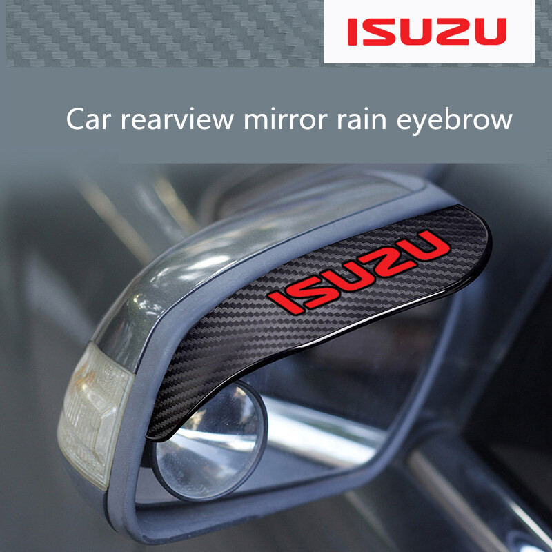 2PCS Visor de Espelho Retrovisor de Fibra de Carbo