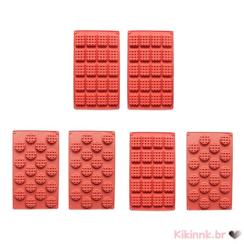 2 Peças Conjunto 18 20 Cavidades Silicone Waffle 