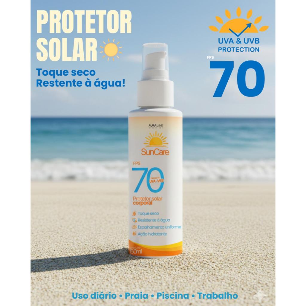 Protetor Solar Corporal FPS 70 -150ml| Toque Seco