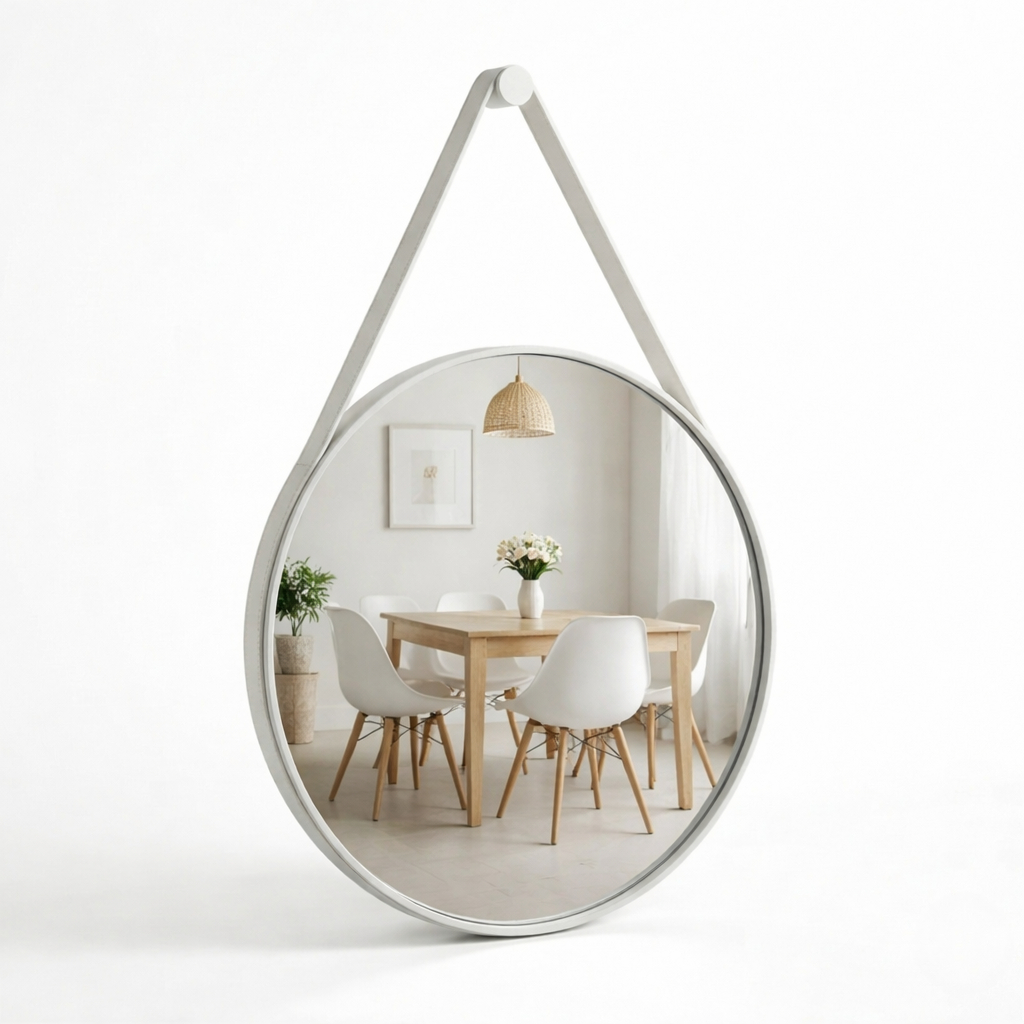 Espelho Redondo Adnet Decorativo Com Alça + Supor