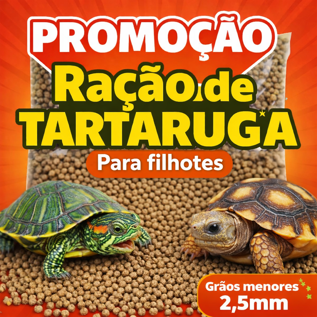 Ração Nutritiva Premium para Tartaruga, Jabuti e