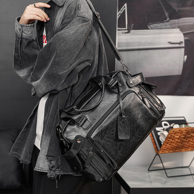 [YJQ] Bolsa de ombro portátil masculina Horizonta