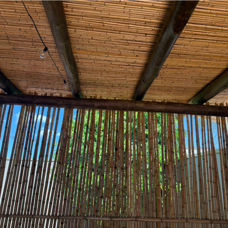 5 Pçs Esteira de Bambu ROLIÇO Forro De Bambu Par