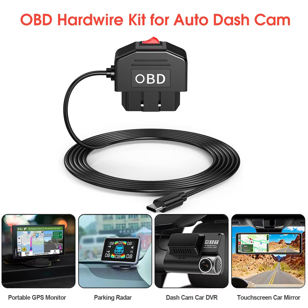 Dash Cam Hardwire Kit Buck Linha OBD Para Cabo Ada