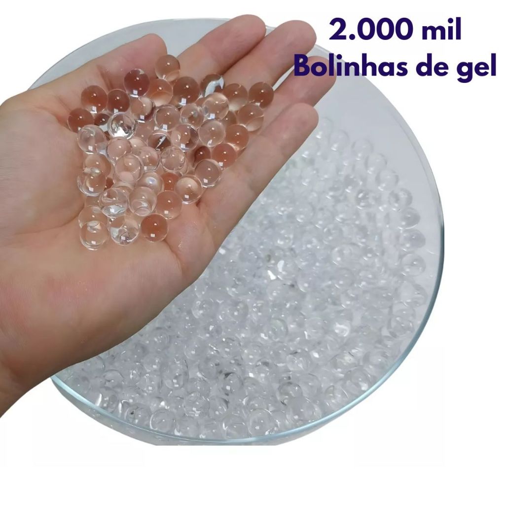 2000 Bolinhas De Gel Transparentes que Crescem na 
