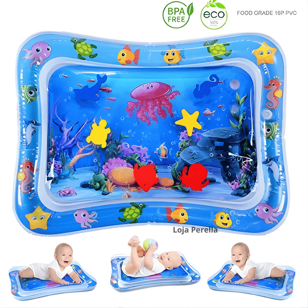 Tapete Infantil Sensorial Bebê Água Inflável Ed