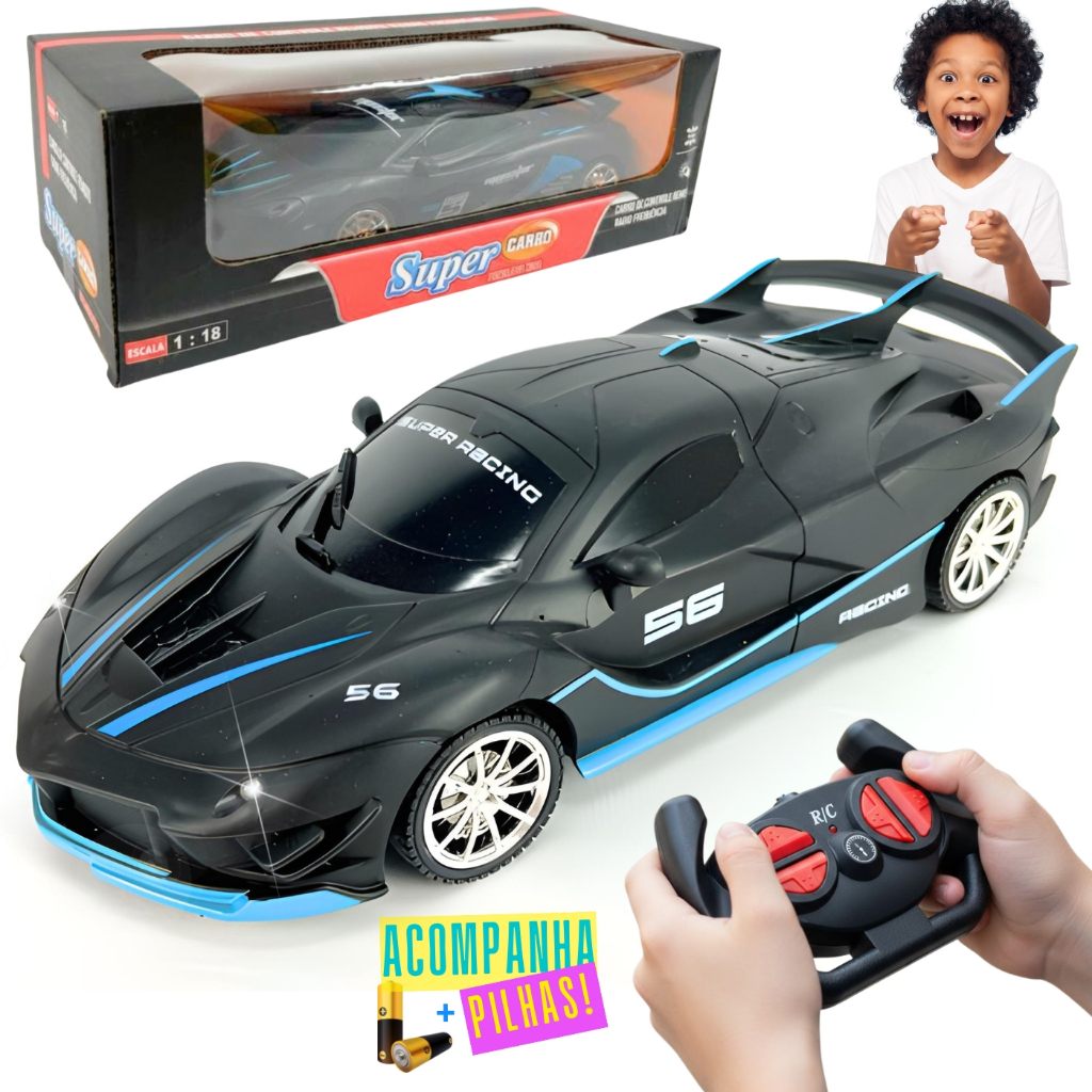 Carrinho Controle Remoto Super Carro Acende Farói