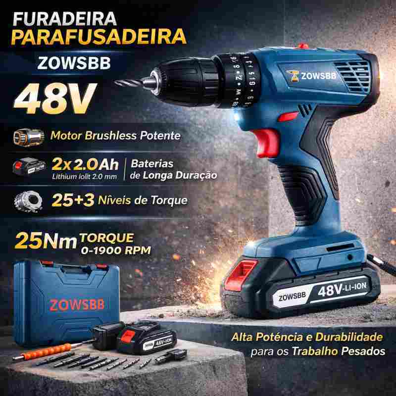 Furadeira parafusadeira Bosch GSB 6-115 48v Brushl
