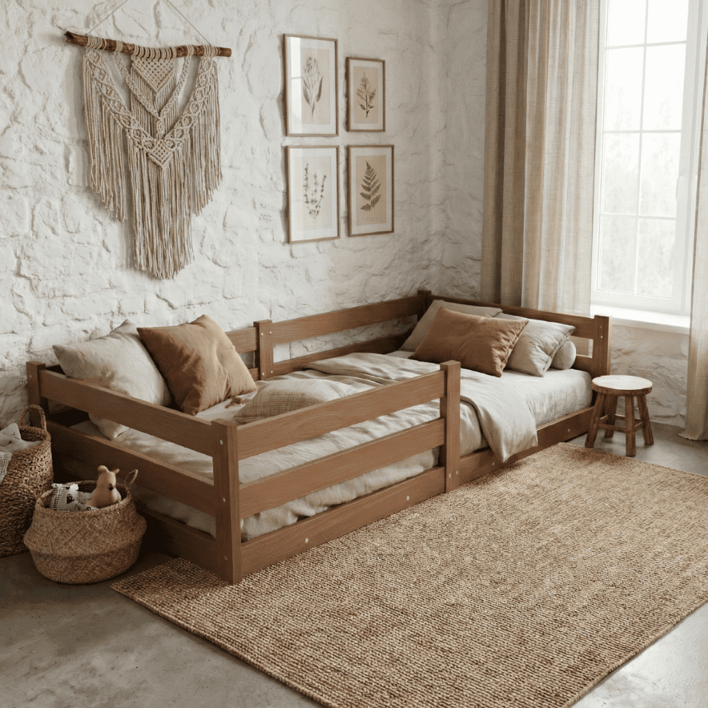 Cama Solteiro Infantil Montessoriana 100% Madeira 