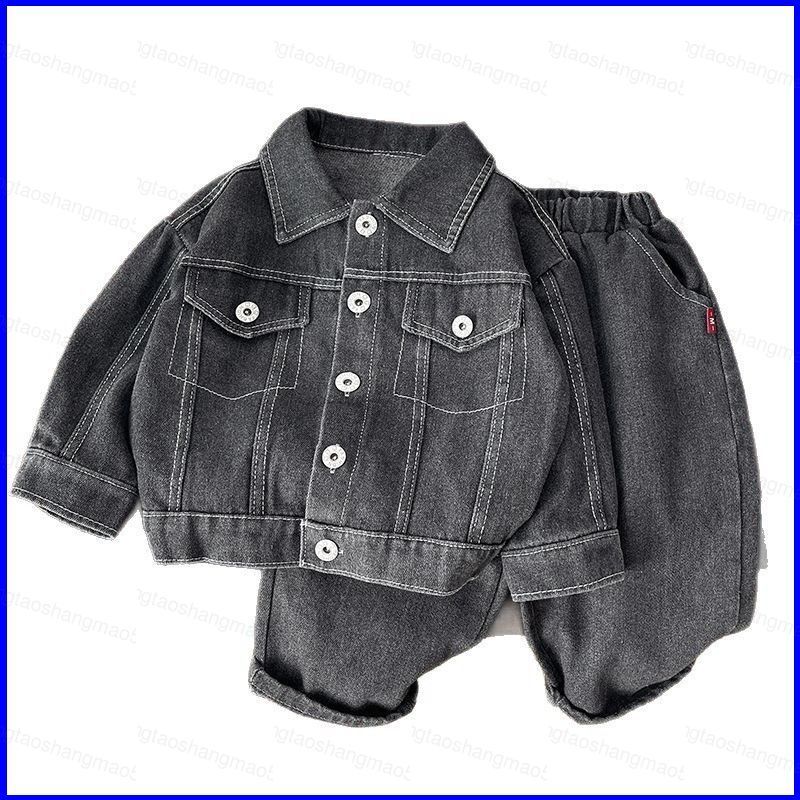 YT5 Meninos Jaqueta Jeans Conjunto Estilo Coreano 