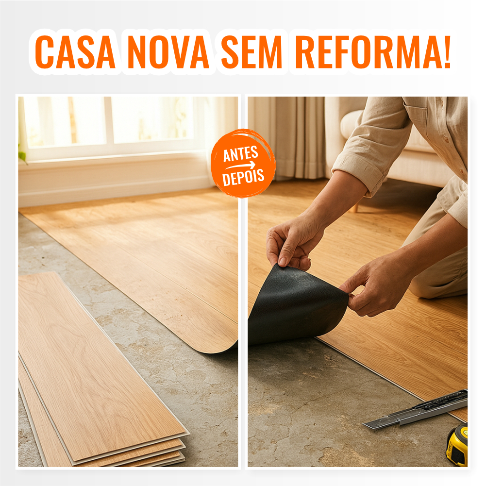 Piso Vinílico Revestimento de Chão Madeira Autoc