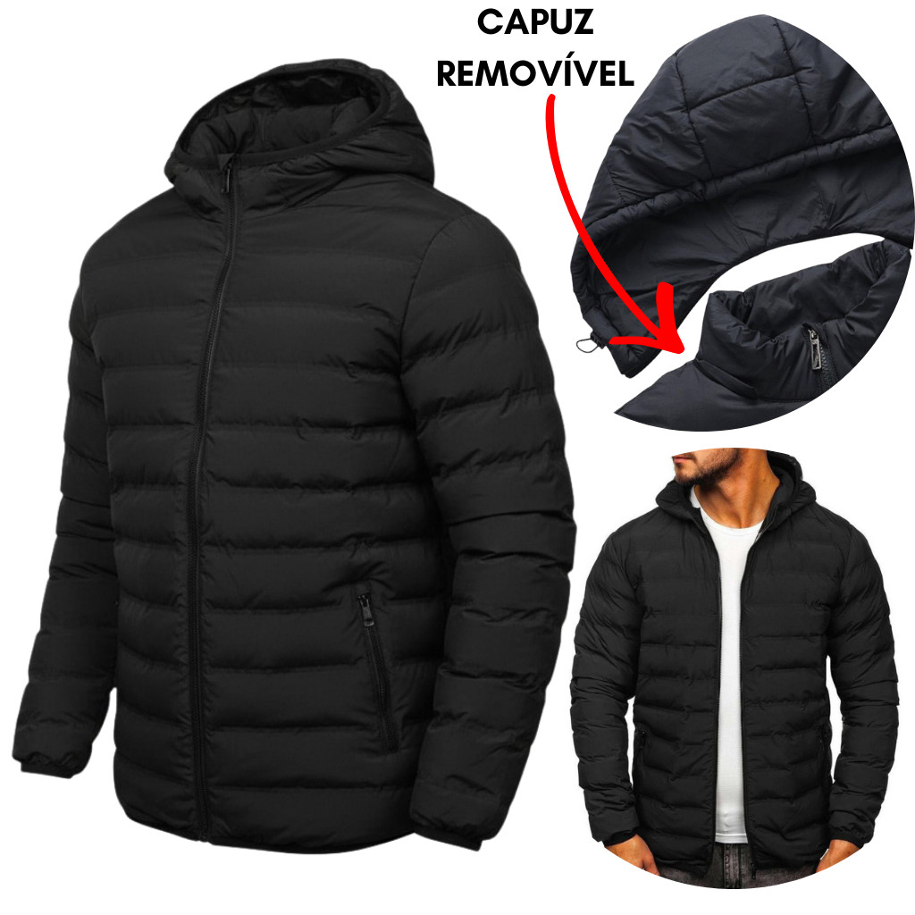 Jaqueta Puffer Bobojaco Inverno Corta Vento Nylon 