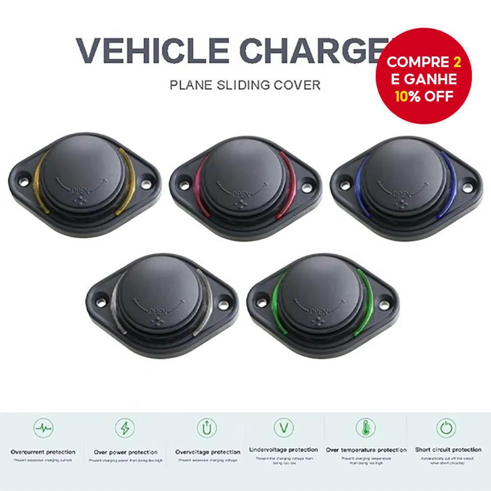 Carregador Duplo USB 12-24V 3.1A Carregador de Car