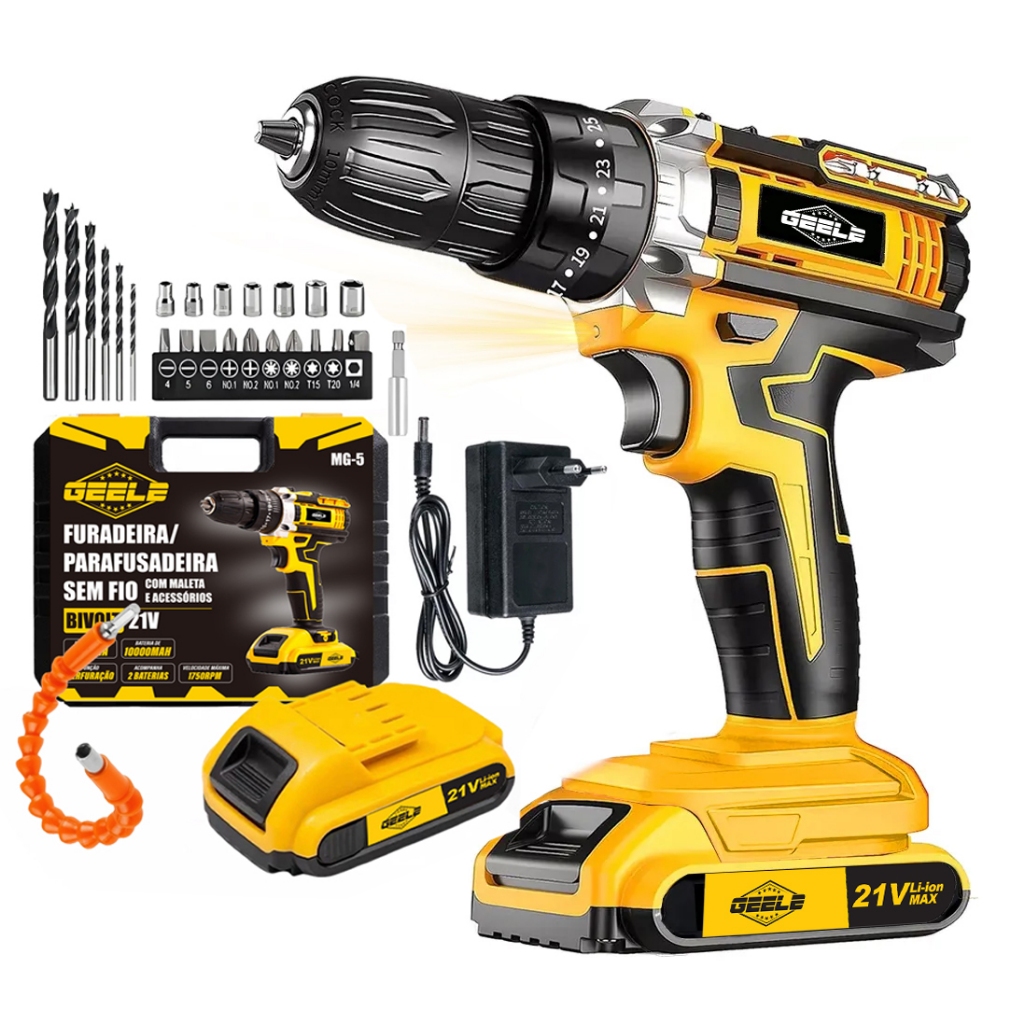 Parafusadeira/Furadeira be Impacto Kit Maleta com 