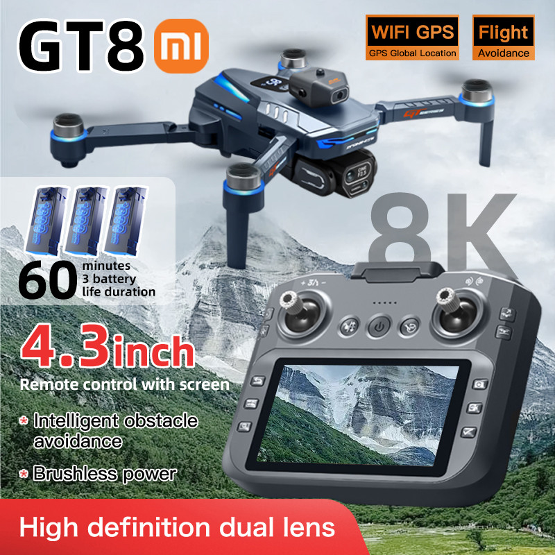 Xiaomi GT8 Drone 8K Profissional Câmera Dupla GPS