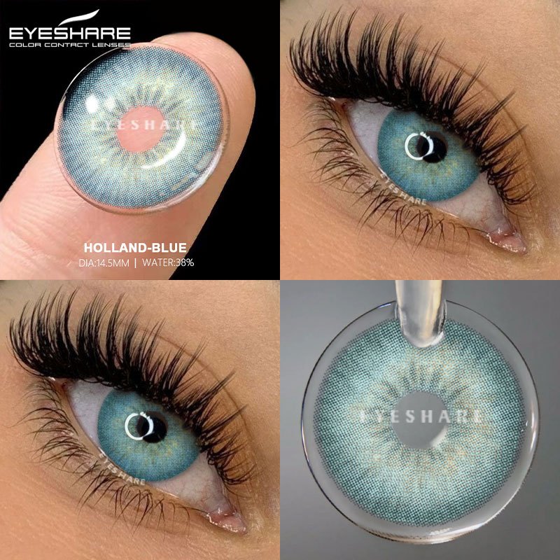 EYESHARE 1 Par De Lentes De Contato Azuis , Natura