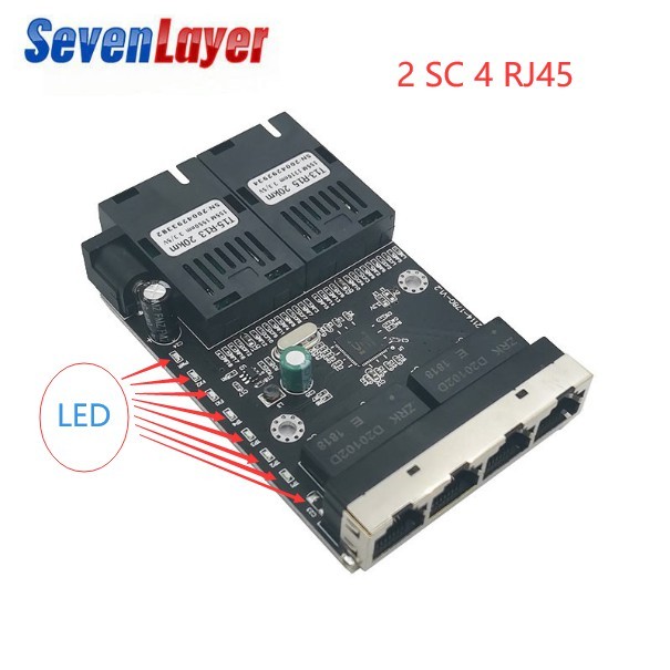 Conversor De Mídia De Interruptor Ethernet Óptic