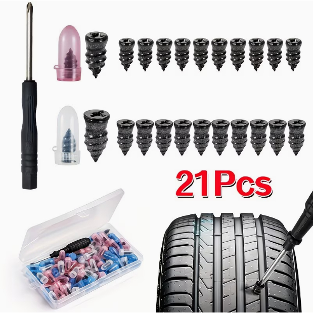 Parafuso Reparo Pneu Sem Câmara + Chave | Consert