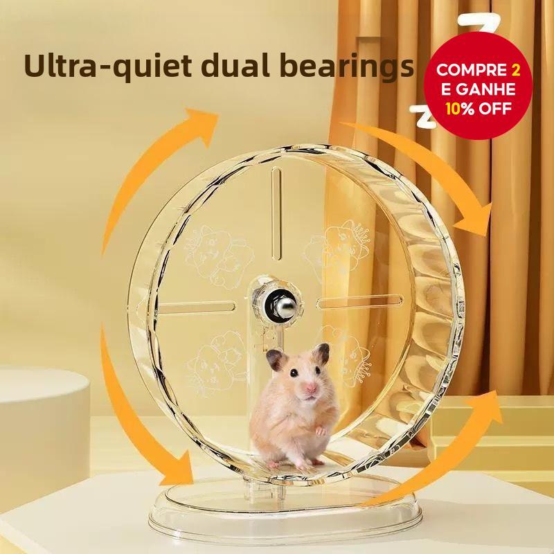 Roda De Hamster Silenciosa De Urso Dourado Brinque