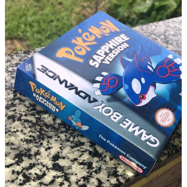 caixa com berço repro para pokemon sapphire de ga