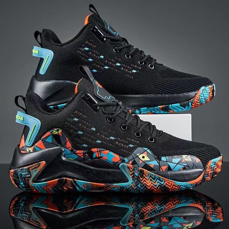 Novos tênis de basquete de sola grossa voando tec