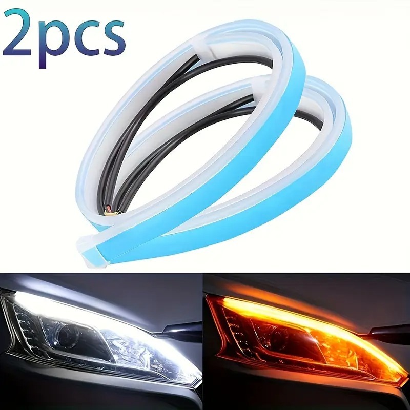 Kit 2 peças Fita Led 60 cm DRL 3000k 6000k Flexiv