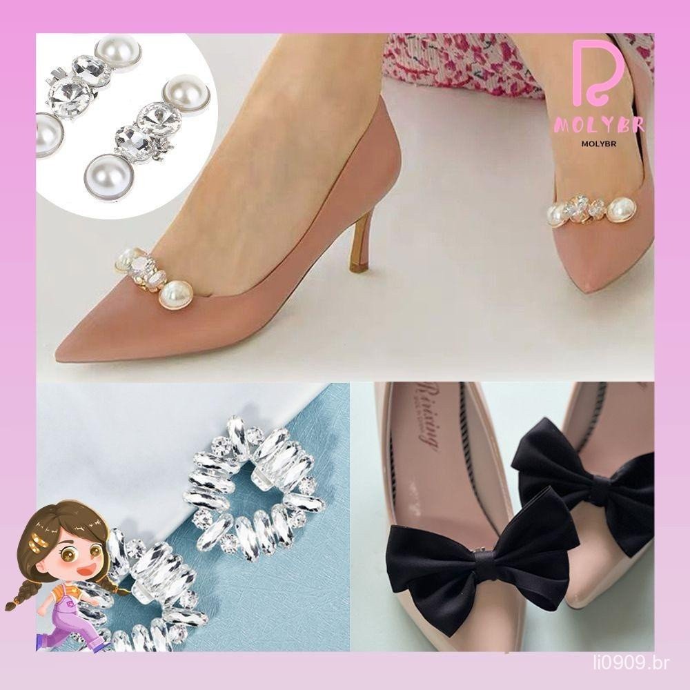 MOLYBR 2PCS Sapatos Decorações Noiva Broche De F
