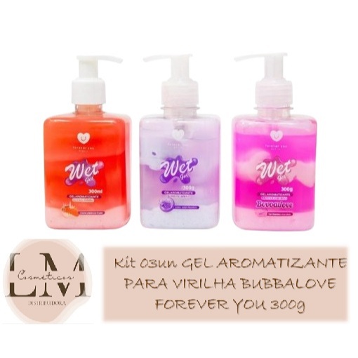 Kit 03un Gel Aromatizante para Virilha Bubbalove F