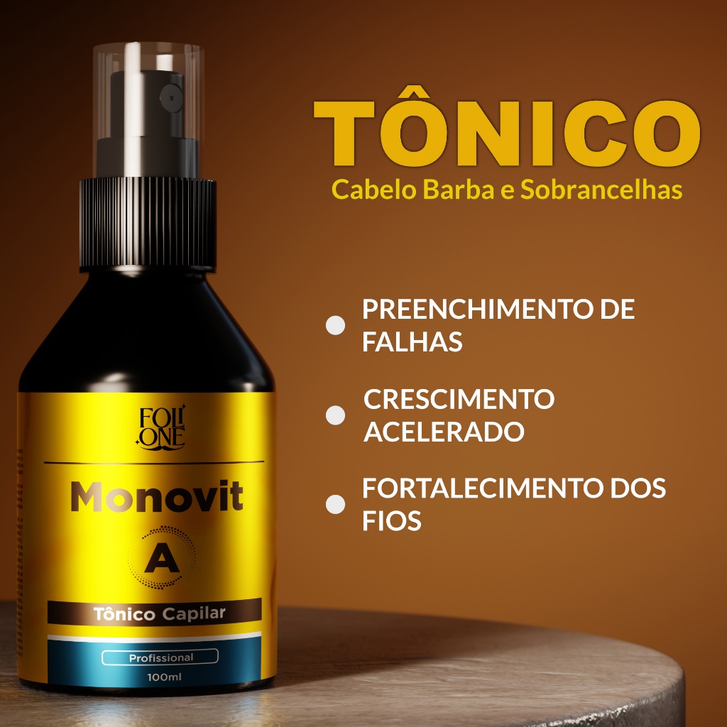 Tônico Crescimento Capilar Monovit Cabelo, Barba 