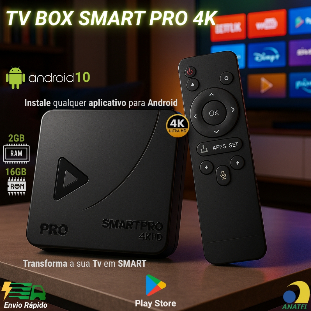 Smart Box Transforme sua TV em Smart c/ 2 GB RAM 1