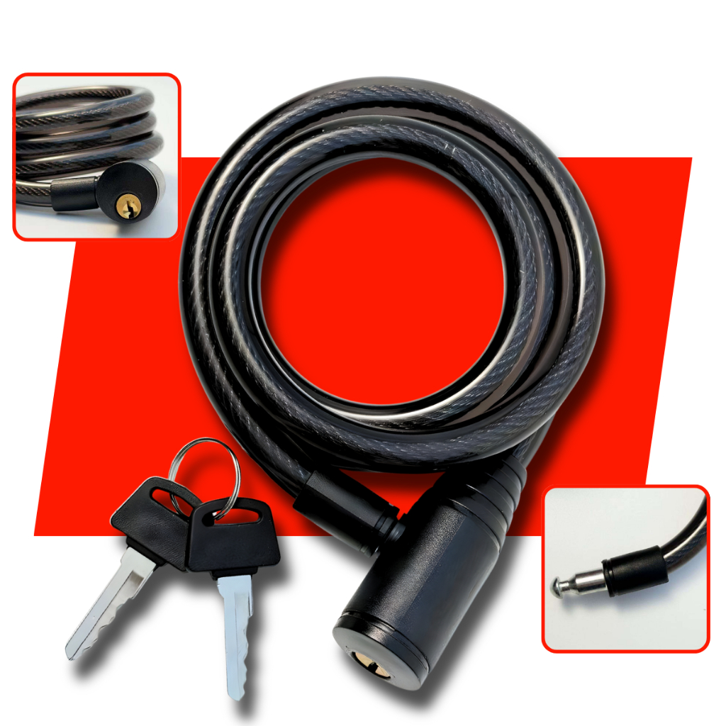 Cadeado Bicicleta Cabo de Aço Reforçado 64cm Tra