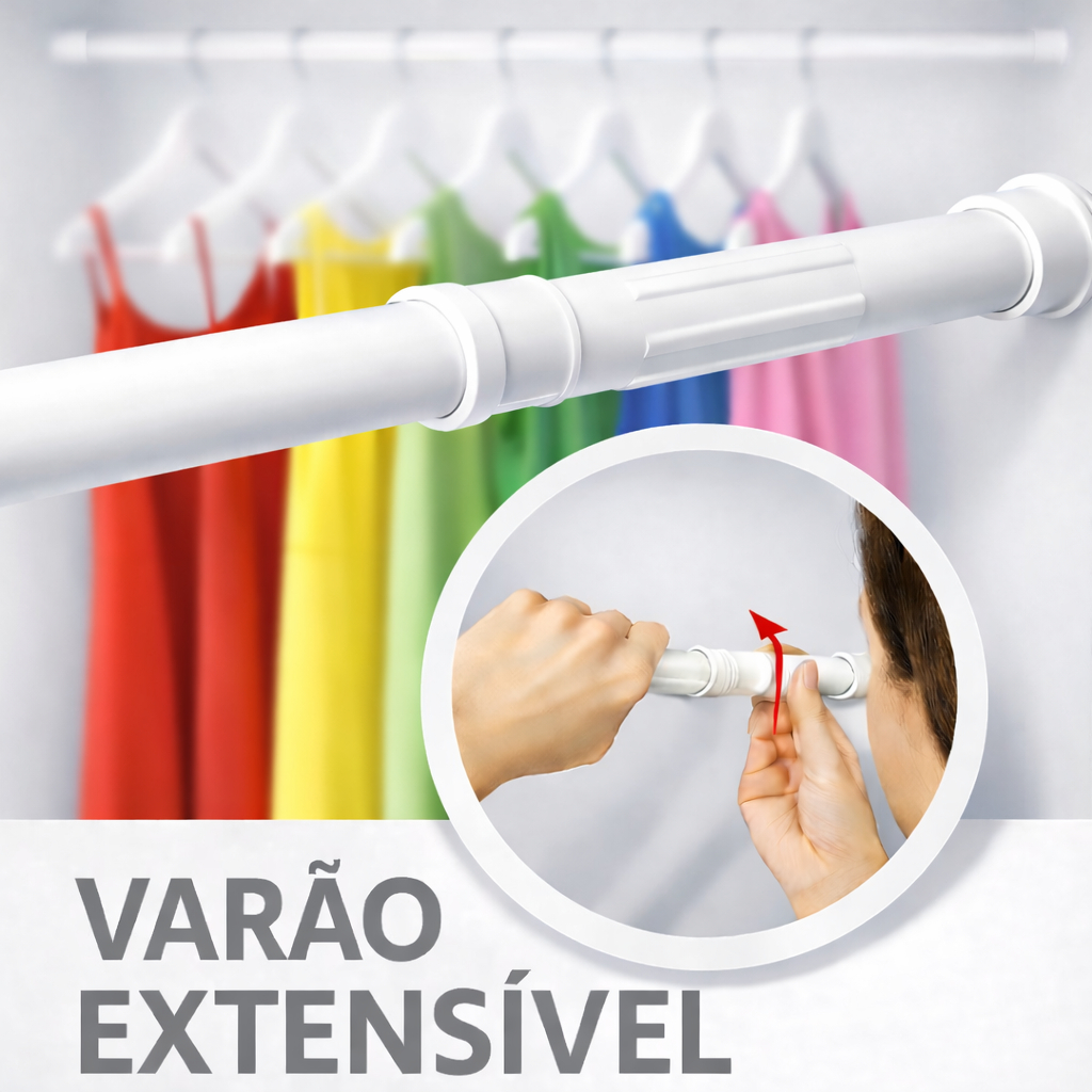 Varão Extensível Ajustável De 45cm a 1,50m Cort
