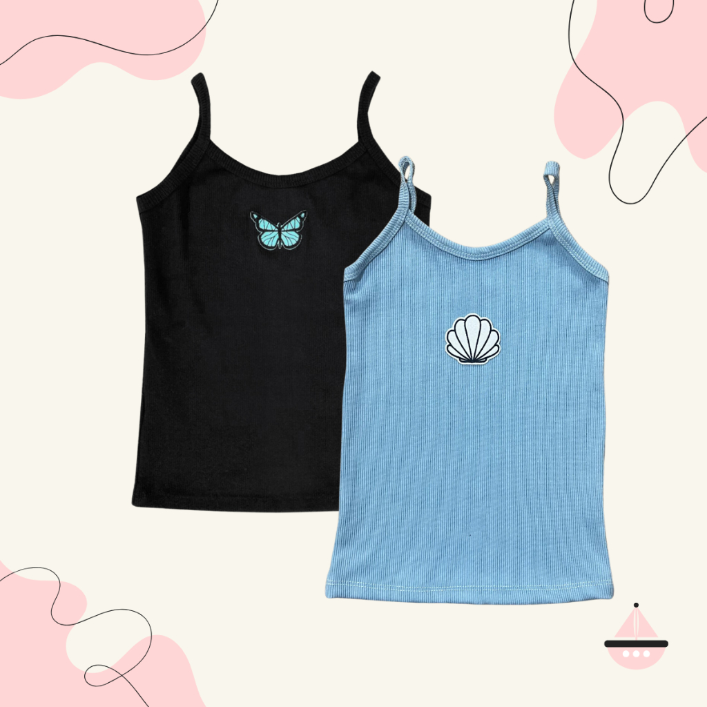 Kit 2 Blusinhas Regata Infantil Menina Canelada Mo