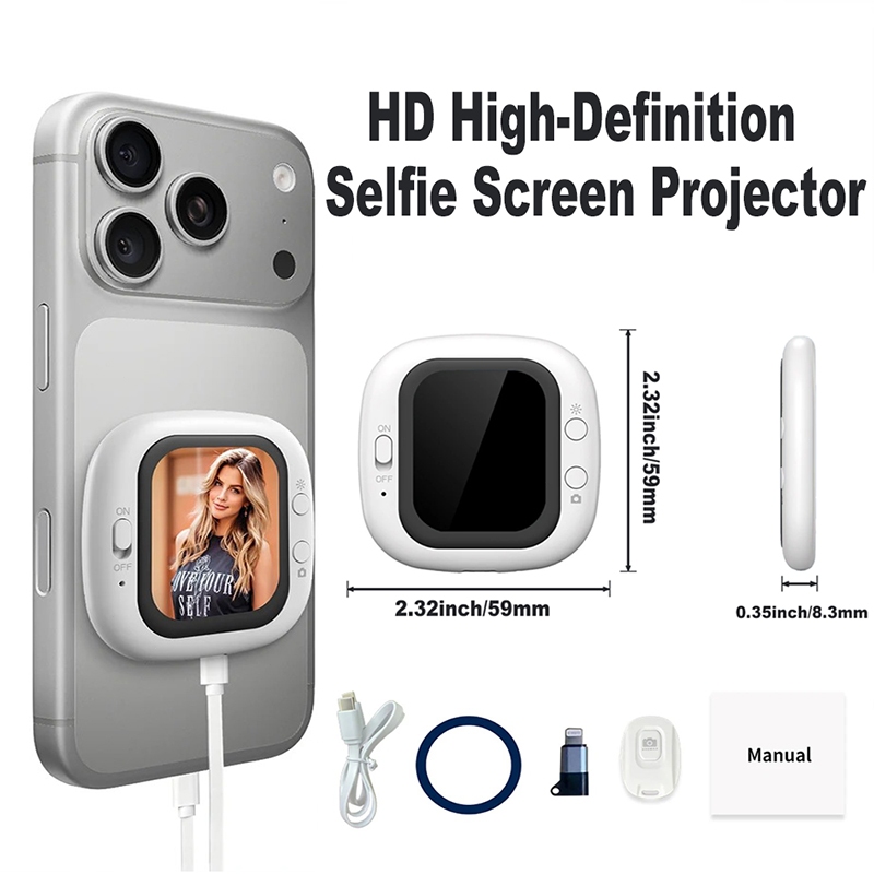 Monitor para vlogs e selfies, mini câmera traseir