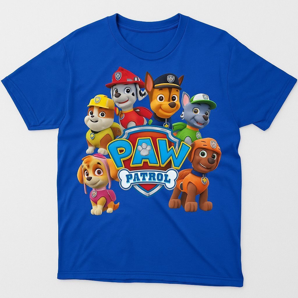 Camiseta Infantil Patrulha Canina 100% Algodão Ch