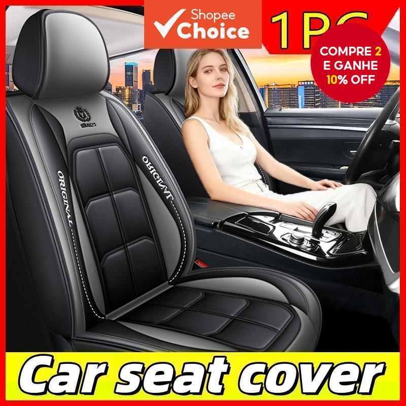 Capa de Assento Universal em Couro PU Conjunto Com