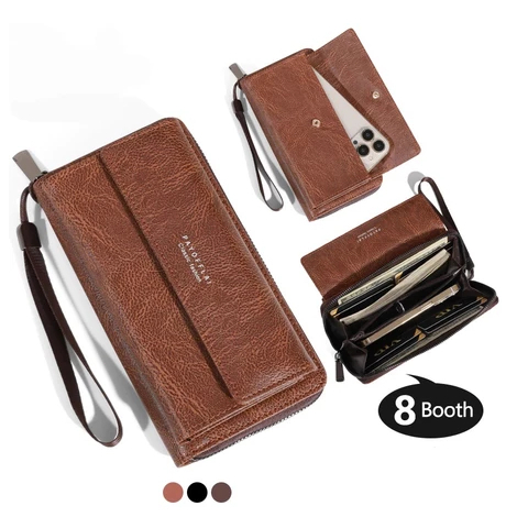 Carteira com zíper longo – bolsa de telefon