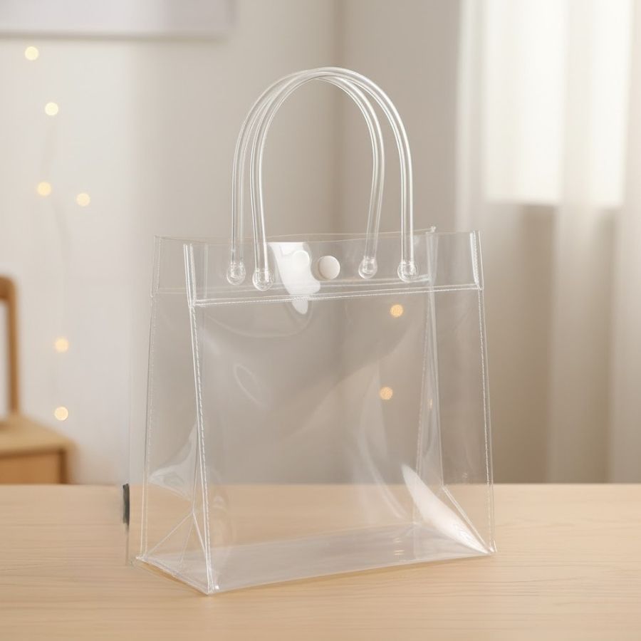 Sacola Transparente Botão – 20x20x8cm ̵