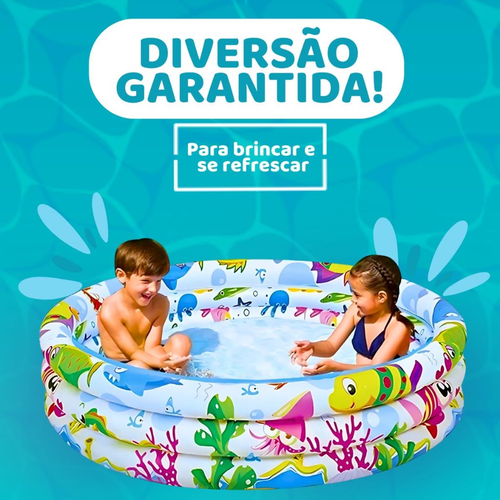 Piscina Infantil Inflável 180L | 100L Brincadeira