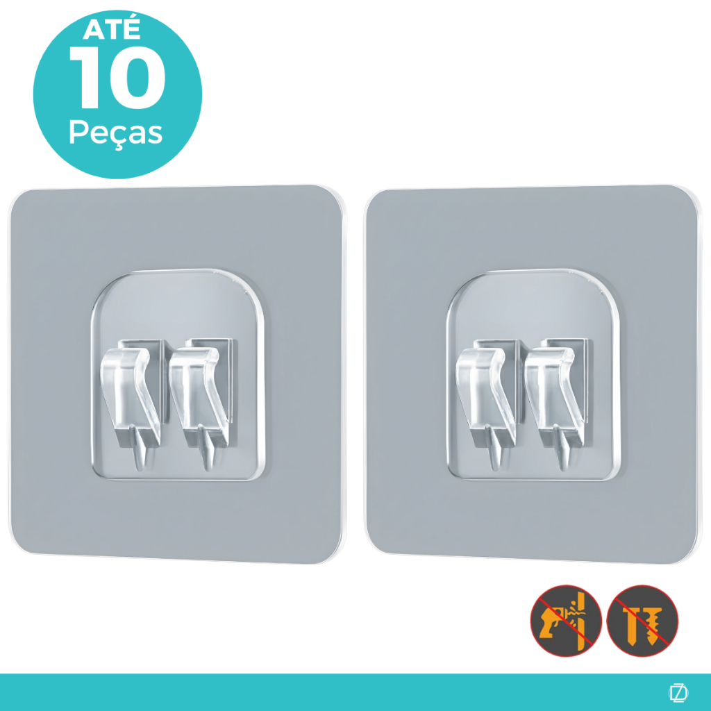 Suporte Gancho Para Prateleira de Encaixe Banheiro