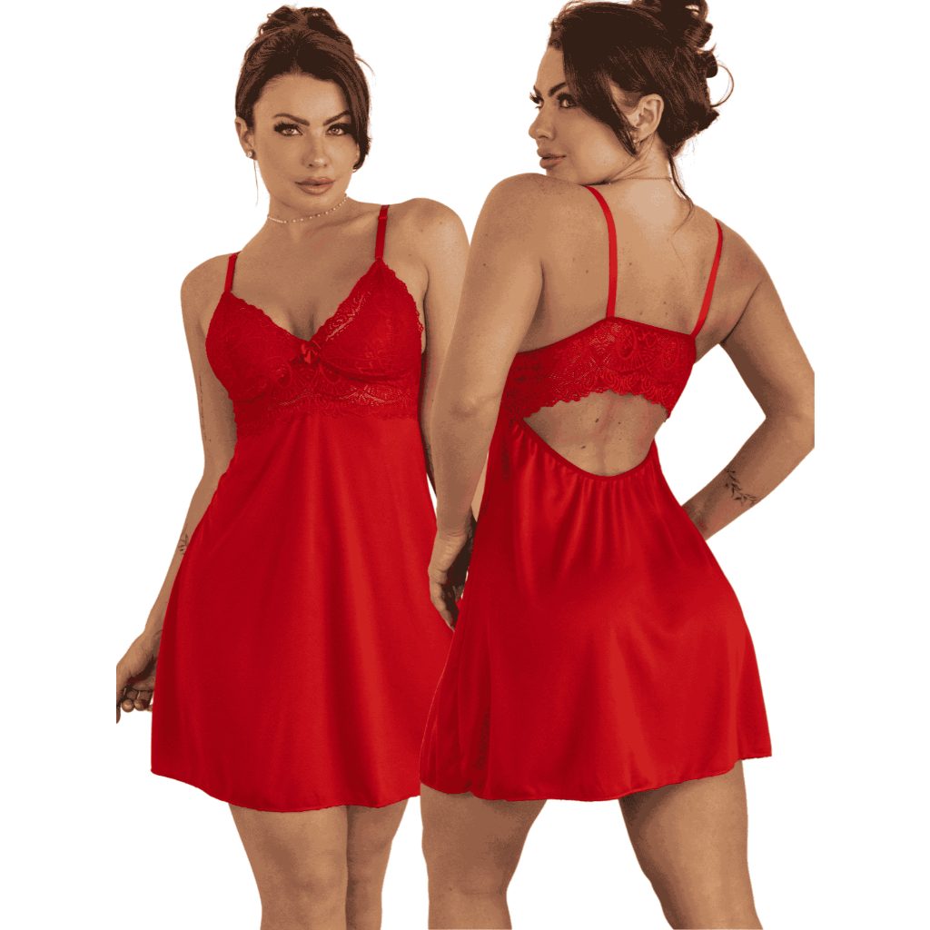 Camisola acompanha calcinha fio dental  Vestido Li